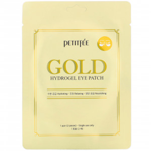 Гидрогелевые патчи для глаз с золотым комплексом +5 - PETITFEE Gold Hydrogel Eye Patch (1 пара)