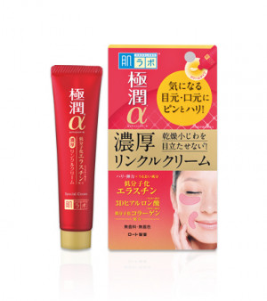 Лифтинг крем-концентрат для глаз и носогубных складок HADA LABO Gokujyun Alpha Special Wrinkle Cream 30g