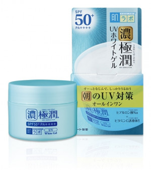 Солнцезащитный гиалуроновый гель для лица HADA LABO Koi-Gokujyun UV White Gel SPF50+ PA++++ 90g