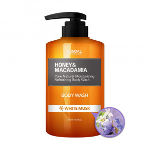 Гель для душа "Белый мускус" KUNDAL Honey & Macadamia Body Wash White Musk 500ml