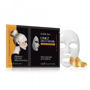 Двухкомпонентный комплекс из маски и патчей "Смягчение и восстановление" Double Dare OMG! Duo Mask Gold Treatment