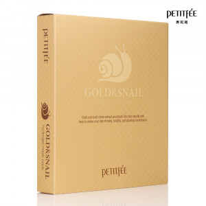 Гидрогелевая маска для лица с золотом и улиткой PETITFEE Gold & Snail Hydrogel Mask Pack - 30g x 5 шт