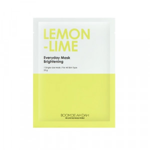 Осветляющая ежедневная маска для лица с экстрактами лайма и лимона BOOMDEAHDAH Everyday Mask Lemon-Lime 25g