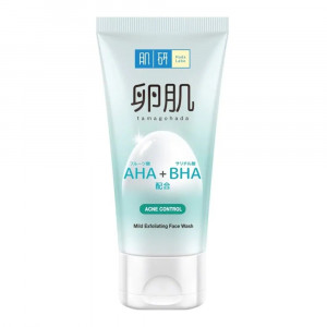 Пенка для умывания против акне HADA LABO AHA+BHA Mild Exfoliating Face Wash (Acne Control) 130g
