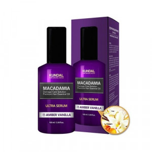 Масло-Сыворотка для волос "Янтарная ваниль" KUNDAL Macadamia Ultra Serum Amber Vanilla 100ml