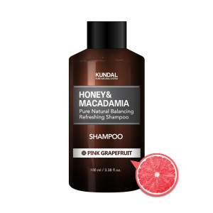 Безсульфатный шампунь для волос "Розовый грейпфрут" KUNDAL Honey & Macadamia Pink Grapefruit Shampoo 100ml 