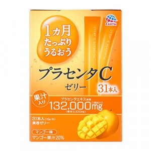 Японская питьевая плацента в форме желе со вкусом манго Earth Placenta C Jelly Mango 310g (на 31 день)
