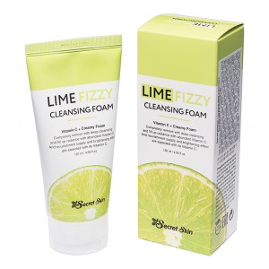 Пенка для умывания с экстрактом лайма и витамином С Secret Skin Lime Fizzy Cleansing Foam 120ml (Срок годности: до 28.06.2022)