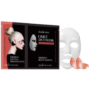 Двокомпонентний комплекс з маски і патчів "Зміцнення і ревіталізація" Double Dare OMG! Duo Mask Rose Gold Therapy