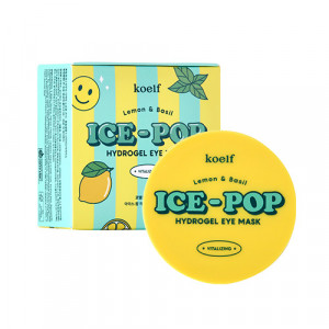 Гідрогелеві патчі для очей з лимоном та базиліком KOELF Lemon & Basil Ice-Pop Hydrogel Eye Mask 60шт