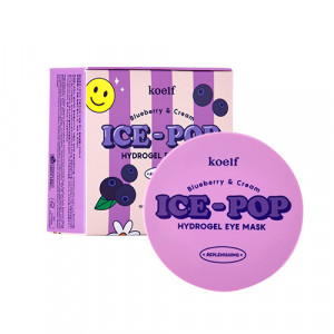 Гідрогелеві патчі для очей з лохиною та вершками KOELF Blueberry & Cream Ice-Pop Hydrogel Eye Mask 60шт
