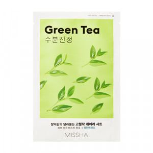 Тканинна маска для обличчя з екстрактом зеленого чаю MISSHA Airy Fit Sheet Mask Green Tea 19g