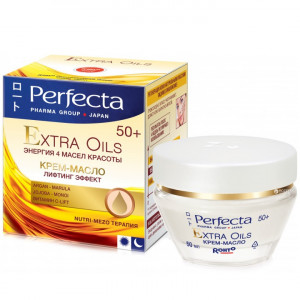Крем-олія для обличчя з ліфтинг ефектом для віку 50+ PERFECTA Extra Oils Cream 50+ 50ml
