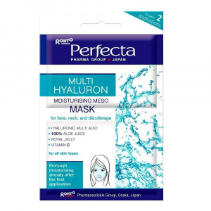 Зволожуюча мезо-маска для обличчя, шиї і декольте PERFECTA Multi Hyaluron Moisturising Meso-Mask 2x5ml