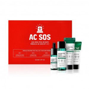 Набір мініатюр кислотних засобів для проблемної шкіри SOME BY MI AHA-BHA-PHA 30 Days Miracle AC SOS Kit​