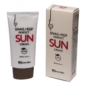 Сонцезахисний крем для обличчя з муцином равлика Secret Skin Snail+EGF Perfect Sun Cream SPF50+ PA+++ 50g