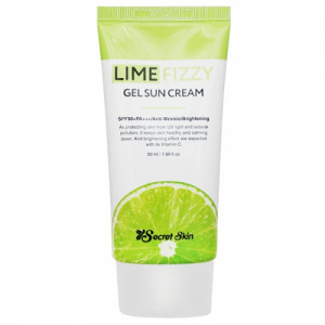 Сонцезахисний крем для обличчя з екстрактом лайму Secret Skin Lime Fizzy Gel Sun Cream SPF50+ PA+++ 50ml (Термін придатності: до 19.06.2022)