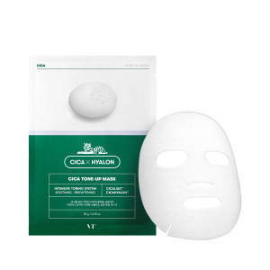 Вирівнююча тон тканинна маска для чутливої шкіри VT COSMETICS Cica Tone Up Mask 28g