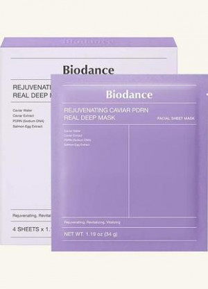 Гідрогелева маска для обличчя з PDRN та екстрактом ікри BIODANCE Rejuvenating Caviar PDRN Real Deep 34g - 4шт