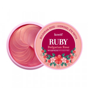 Гідрогелеві патчі для очей з рубіном KOELF Ruby & Bulgarian Rose Eye Patch 60шт (Термін придатності: до 25.03.2025)