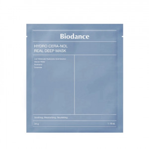 Гідрогелева маска для обличчя з гіалуроновою кислотою BIODANCE Hydro Cera-Nol Real Deep Mask 34g