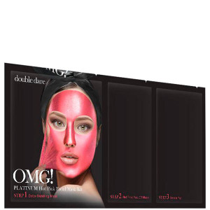 Трикомпонентний комплекс масок "Сяйво і рівний тон" Double Dare OMG! Platinum Hot Pink Facial Mask Kit