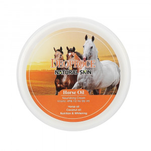 Живильний крем для обличчя на основі кінського жиру DEOPROCE Natural Skin Horse Oil Nourishing Cream 100g