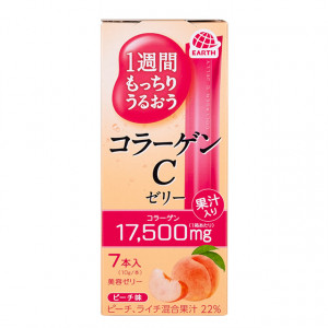Японський питний колаген у формі желе зі смаком персика Earth Collagen C Jelly Peach 70g (на 7 днів)
