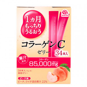 Японський питний колаген у формі желе зі смаком персика Earth Collagen C Jelly Peach 340g (на 34 дні)