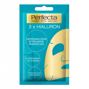 Зволожуюча тканинна маска для обличчя PERFECTA 3xHyaluron Hydro Sheet Face Mask Hyper Moisturising 20ml 
