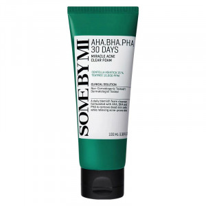 Очищаюча кислотна пінка для вмивання SOME BY MI AHA.BHA.PHA 30 Days Miracle Acne Clear Foam 100ml 