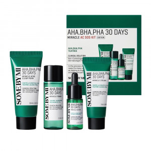 Набір мініатюр кислотних засобів для проблемної шкіри SOME BY MI AHA-BHA-PHA 30 Days Miracle AC SOS Kit​