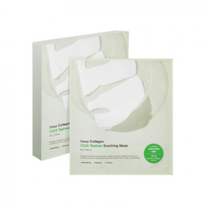 Заспокійлива гідрогелева маска для обличчя Sungboon Editor Deep Collagen Cica Teatree Soothing Mask 37g - 4шт